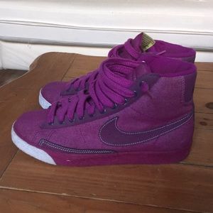 Rare Nike Blazer- purple, white, neon green